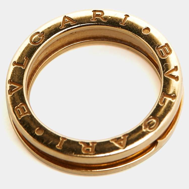 Pre Owned Bvlgari B.Zero1 1-Band 18k Yellow Gold Ring Size 55