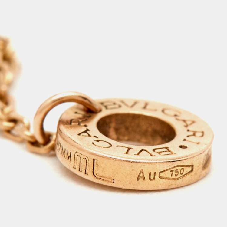 Pre Owned Bvlgari Divas' Dream Turquoise 18k Rose Gold Charm Bracelet M/L