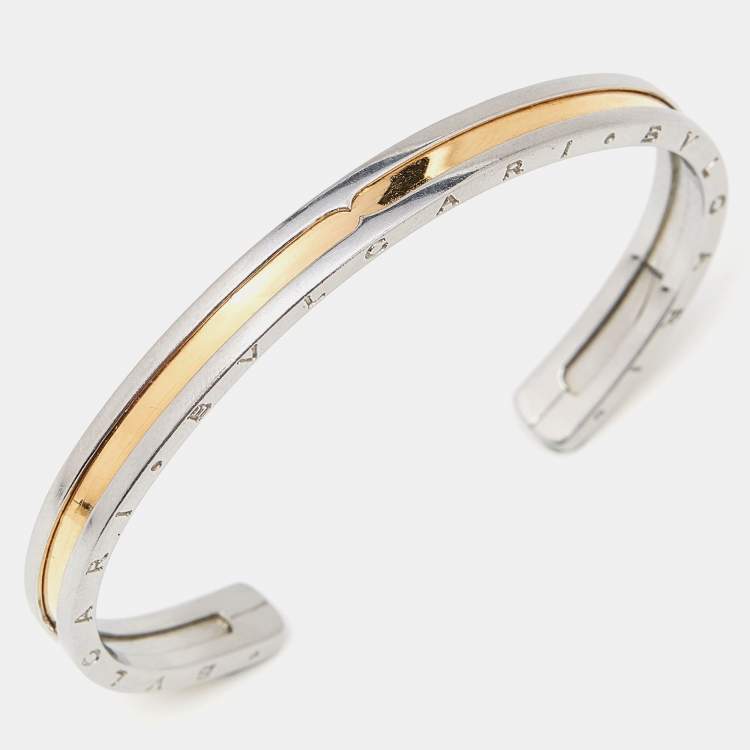 Pre Owned Bvlgari B.Zero1 18k Rose Gold Stainless Steel Bracelet SM