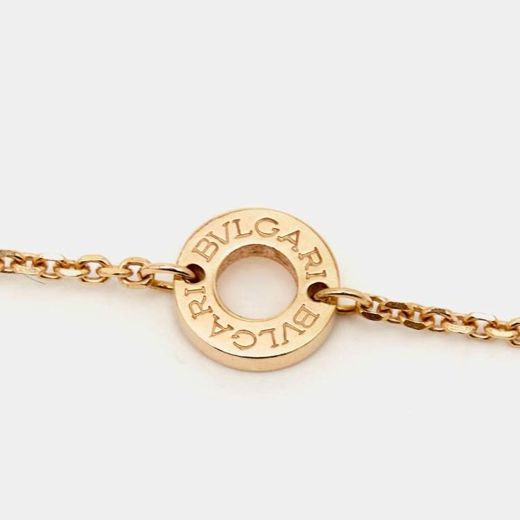 Pre Owned Bvlgari Divas' Dream Diamond Mother of Pearl 18k Rose Gold Necklace