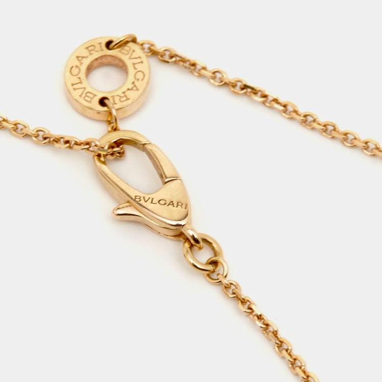 Pre Owned Bvlgari Divas' Dream Diamond Mother of Pearl 18k Rose Gold Necklace