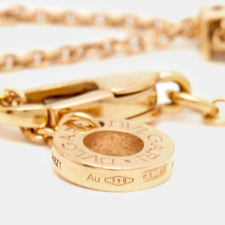 Pre Owned Bvlgari Divas' Dream Diamond Mother of Pearl 18k Rose Gold Necklace