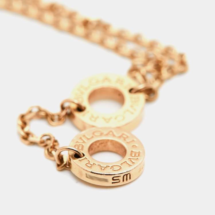 Pre Owned  Bvlgari Divas' Dream Onyx 18k Rose Gold Bracelet S/M