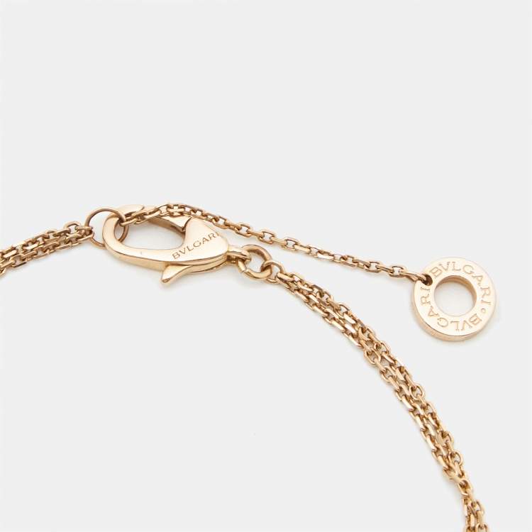 Pre Owned Bvlgari Divas' Dream Lapis Lazuli 18k Rose Gold Bracelet SM