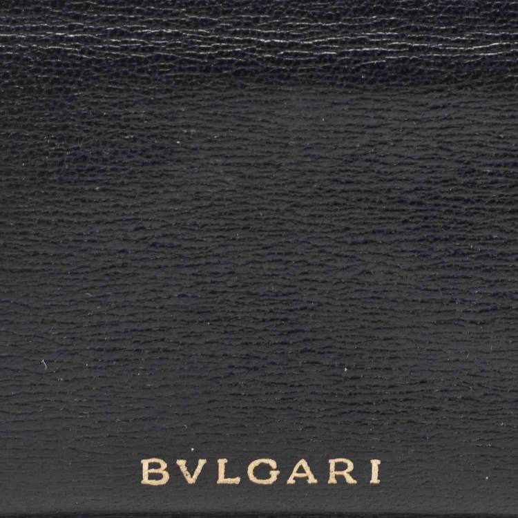 Pre Owned Bvlgari Black Leather B.Zero1 Card Holder