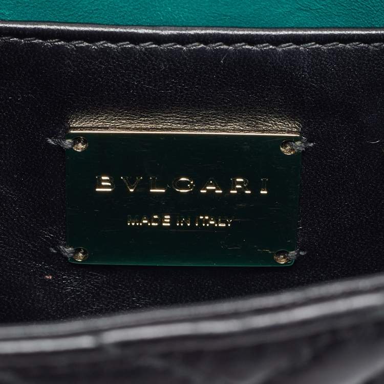 Pre Owned Bvlgari Black Quilted Scaglie Leather Small Serpenti Forever Shoulder Bag