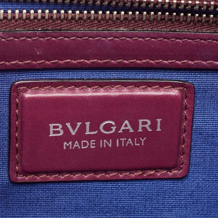 Pre Owned Bvlgari Purple Leather Large Serpenti Forever Shoulder Bag