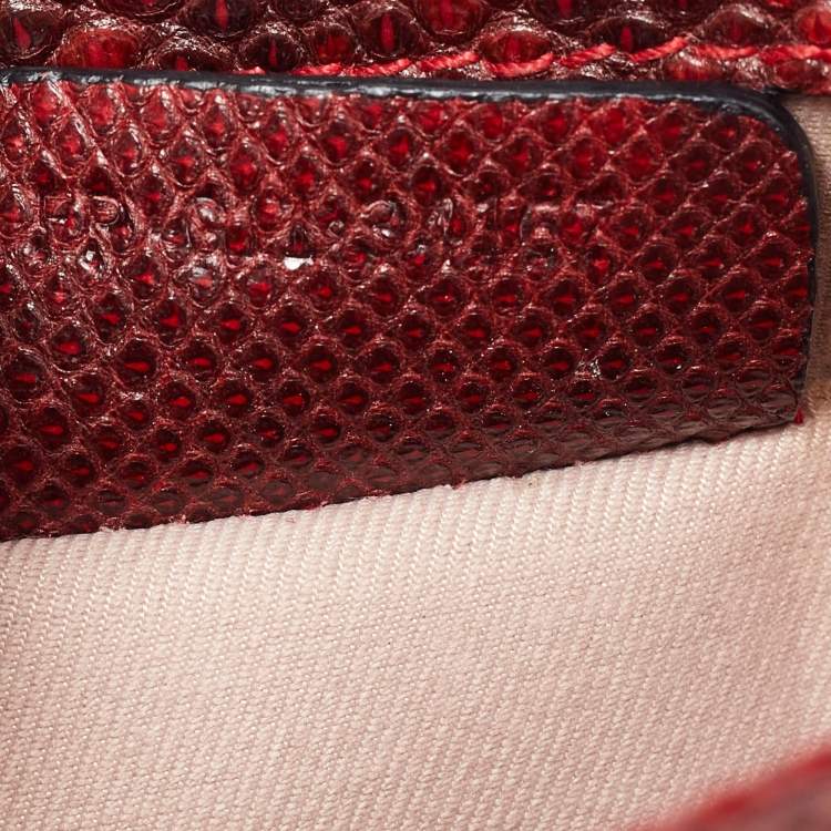 Pre Owned Bvlgari Red Karung Leather Serpenti Forever Shoulder Bag