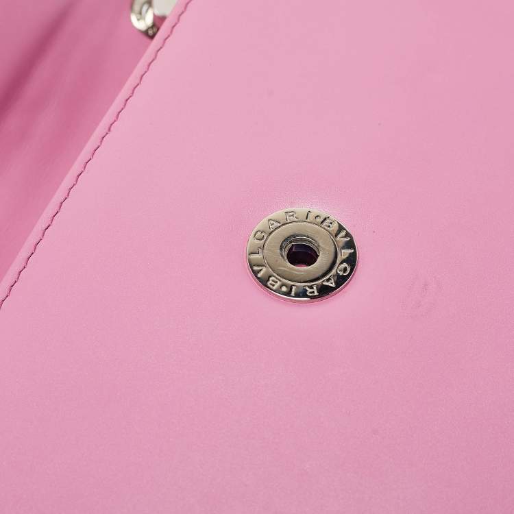 Pre Owned Bvlgari Pink Stingray and Leather Small Serpenti Forever Shoulder Bag