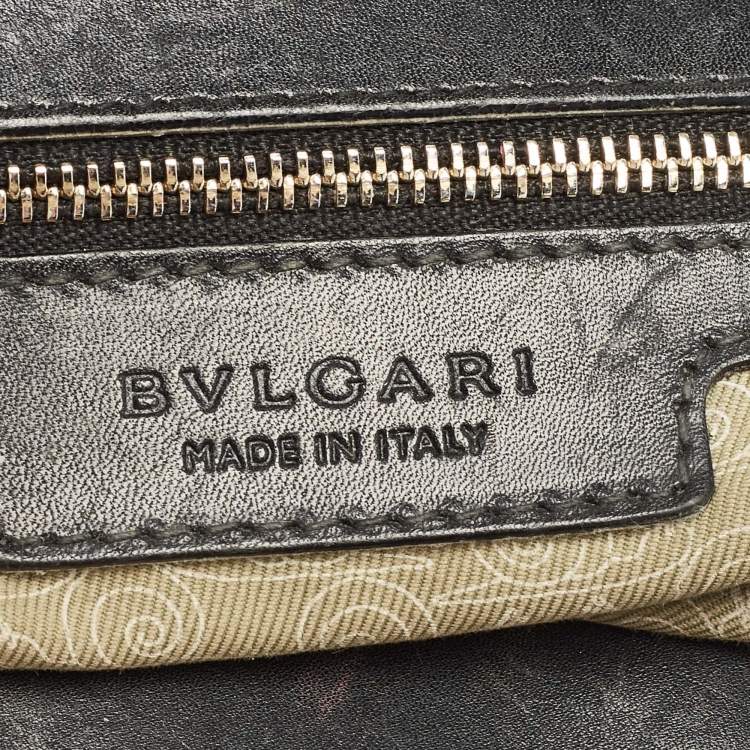 Pre Owned Bvlgari Black Patent and Leather Isabella Rossellini Tote