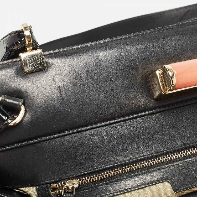 Pre Owned Bvlgari Black Patent and Leather Isabella Rossellini Tote