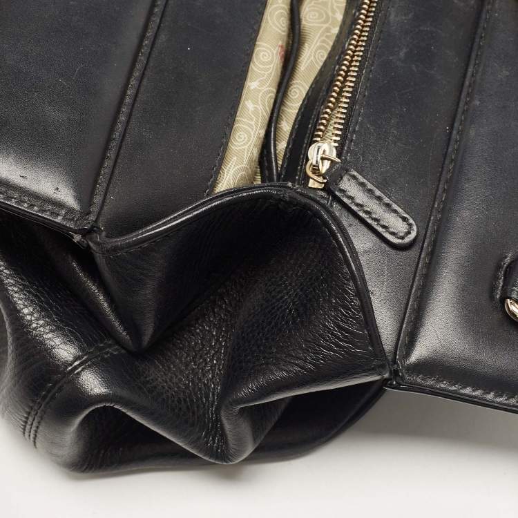 Pre Owned Bvlgari Black Patent and Leather Isabella Rossellini Tote