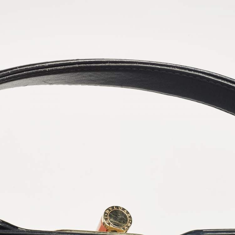 Pre Owned Bvlgari Black Patent and Leather Isabella Rossellini Tote