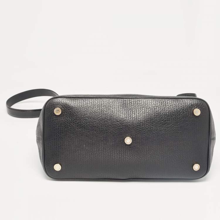 Pre Owned Bvlgari Black Patent and Leather Isabella Rossellini Tote