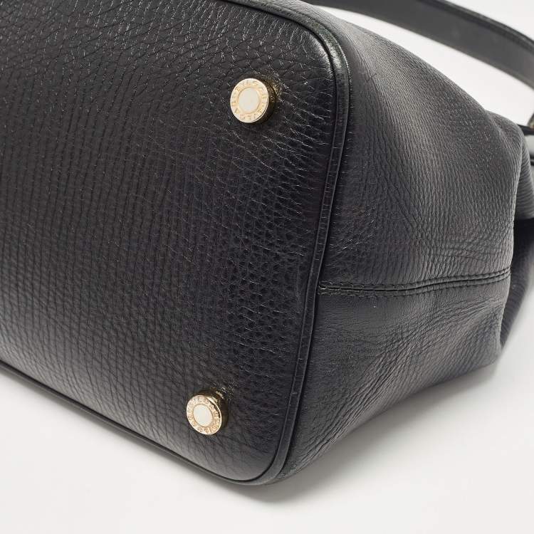 Pre Owned Bvlgari Black Patent and Leather Isabella Rossellini Tote