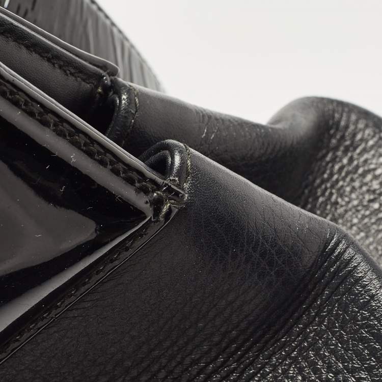 Pre Owned Bvlgari Black Patent and Leather Isabella Rossellini Tote