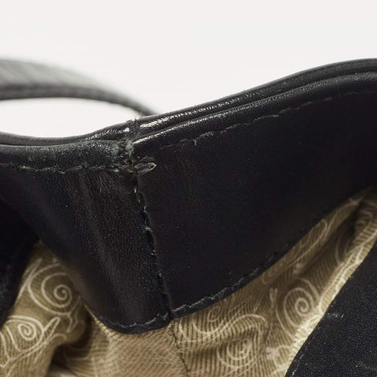 Pre Owned Bvlgari Black Patent and Leather Isabella Rossellini Tote