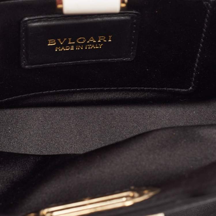 Pre Owned Bvlgari Black Satin Mini Isabella Rossellini Top Handle Bag