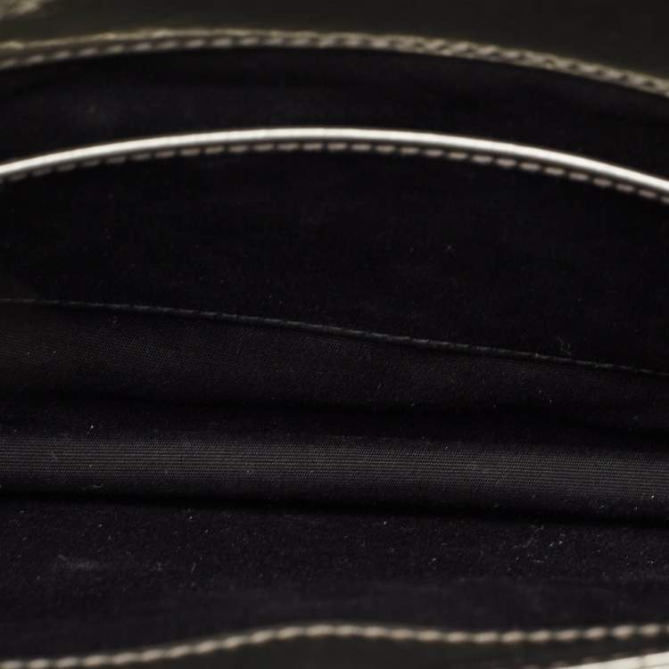 Pre Owned Bvlgari Metallic Patent Leather Medium Serpenti Forever Shoulder Bag