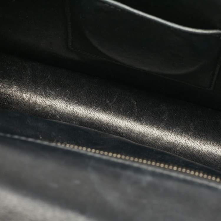 Pre Owned Bvlgari Black Diamond Blast Leather Serpenti Forever Shoulder Bag