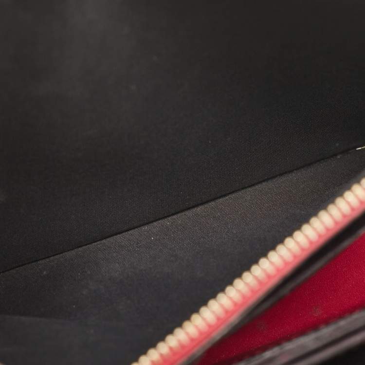 Pre Owned Bvlgari Black Leather Serpenti Forever Patch Chain Clutch