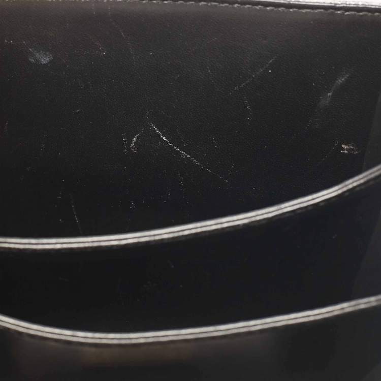 Pre Owned Bvlgari Silver/Beige Karung Leather Small Serpenti Forever Top Handle Bag
