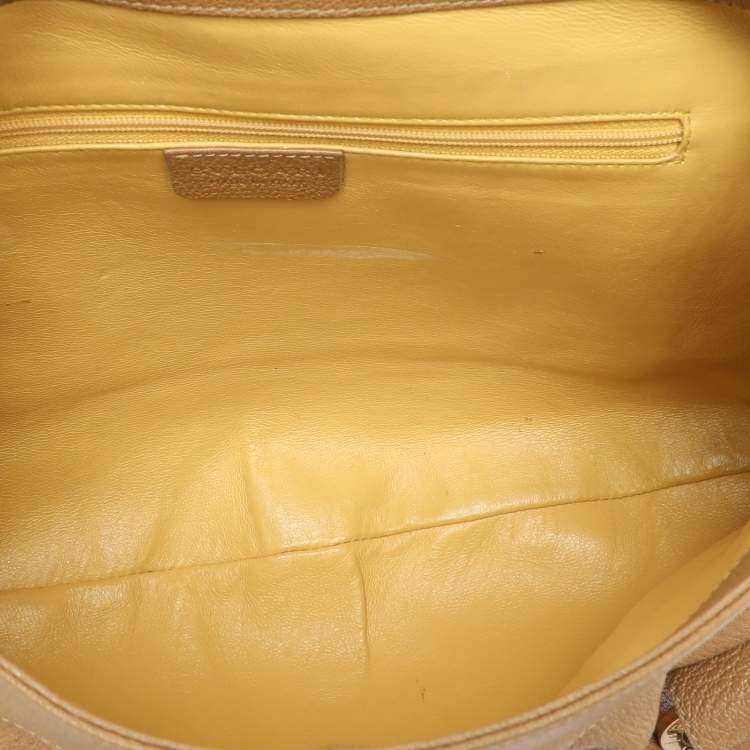 Pre Owned Bvlgari Beige Leather Chandra Shoulder Bag