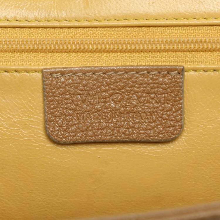 Pre Owned Bvlgari Beige Leather Chandra Shoulder Bag