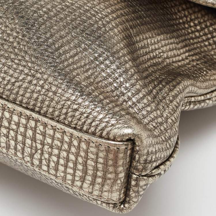 Pre Owned Bvlgari Metallic Leather Leoni Shoulder Bag