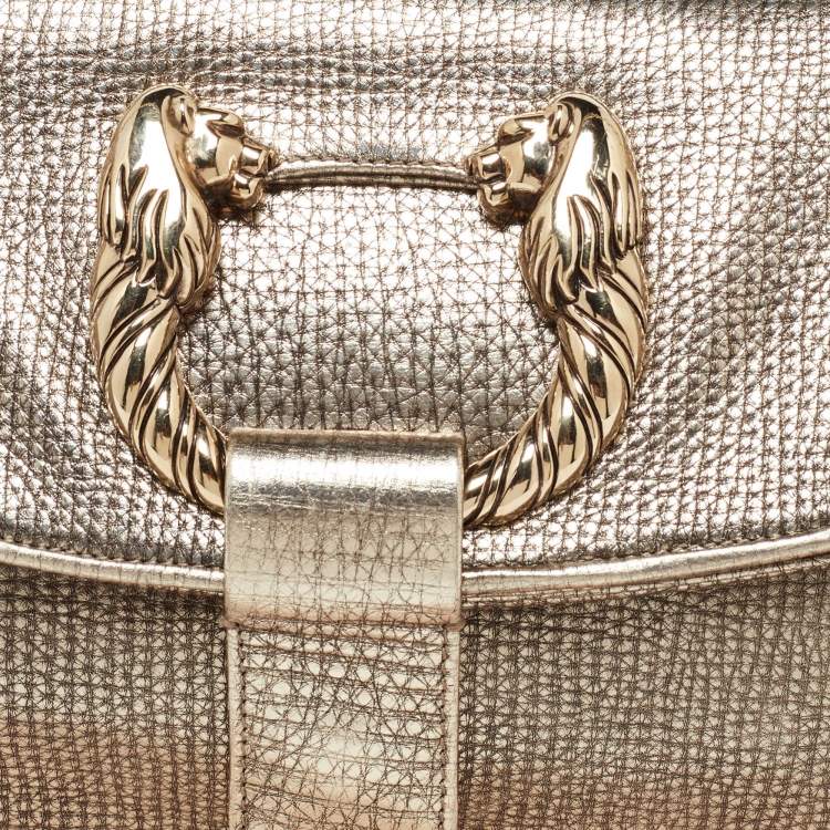 Pre Owned Bvlgari Metallic Leather Leoni Shoulder Bag