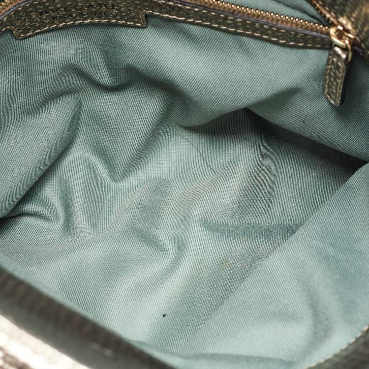 Pre Owned Bvlgari Metallic Leather Leoni Shoulder Bag