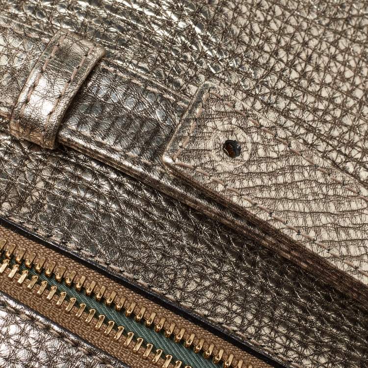 Pre Owned Bvlgari Metallic Leather Leoni Shoulder Bag