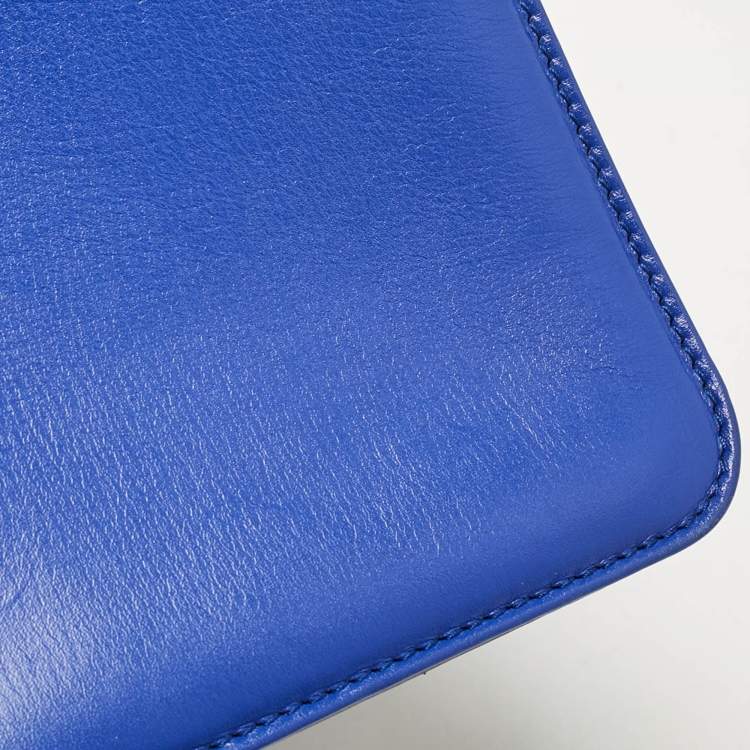 Pre Owned Bvlgari Black/Blue Leather Icona Shoulder Bag