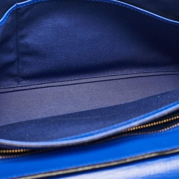Pre Owned Bvlgari Black/Blue Leather Icona Shoulder Bag