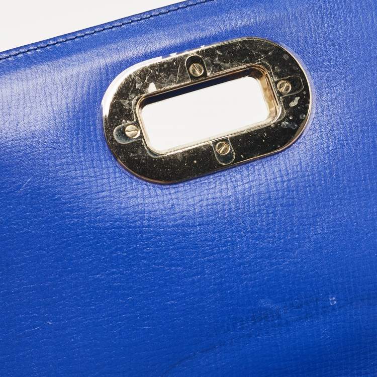 Pre Owned Bvlgari Black/Blue Leather Icona Shoulder Bag