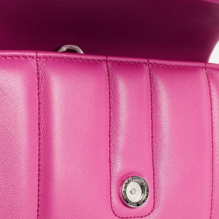 Pre Owned Bvlgari x Ambush Pink Leather Serpenti Shoulder Bag