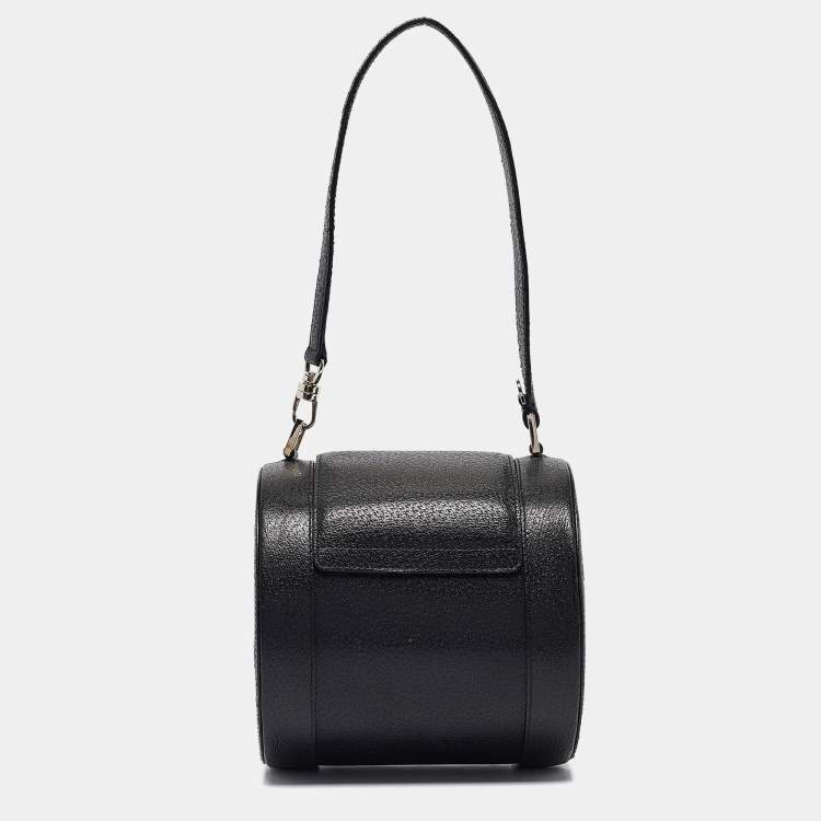 Pre Owned Bvlgari Black Leather B.Zero1 Barrel Bag