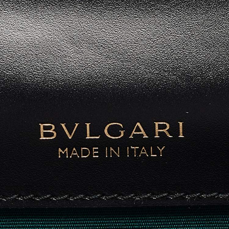 Pre Owned Bvlgari Black Leather Small Serpenti Forever Top Handle Bag