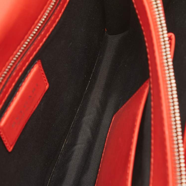 Pre Owned Bvlgari Red Leather Plisse Serpenti Forever Shoulder Bag