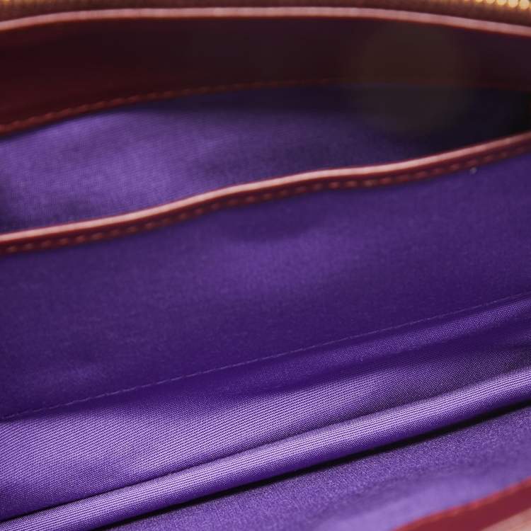 Pre Owned Bvlgari Bugundy Leather Medium Serpenti Forever Shoulder Bag