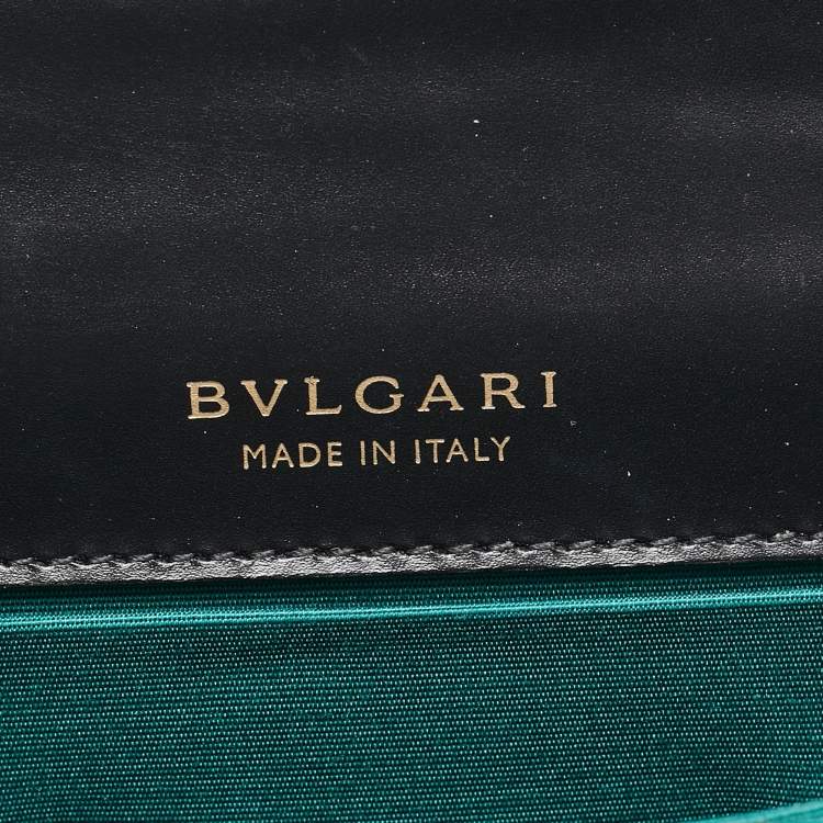 Pre Owned Bvlgari Black Leather Serpenti Forever Flap Top Handle Bag
