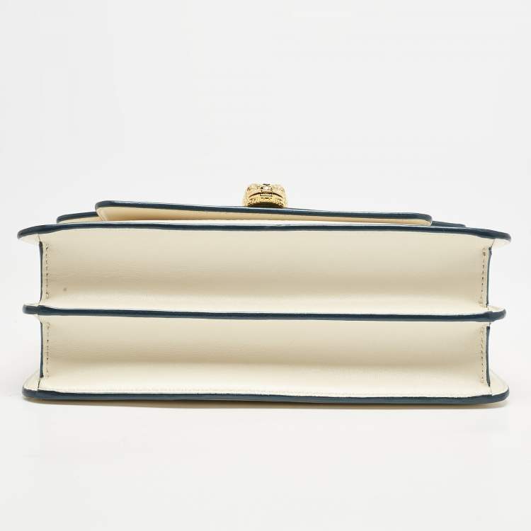 Pre Owned Bvlgari Off White Leather Serpenti Forever Maxi Chain Bag