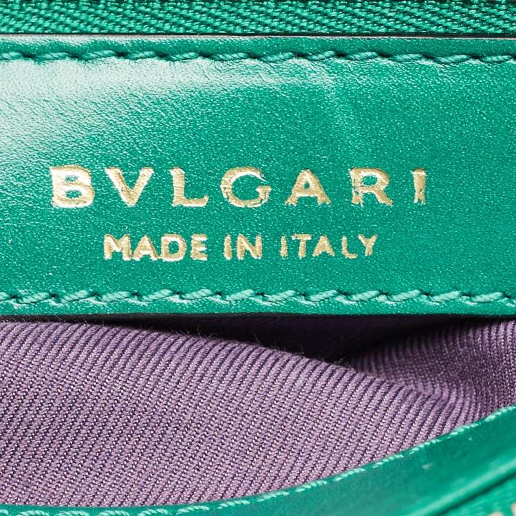 Pre Owned Bvlgari Green Leather Medium Serpenti Forever Shoulder Bag