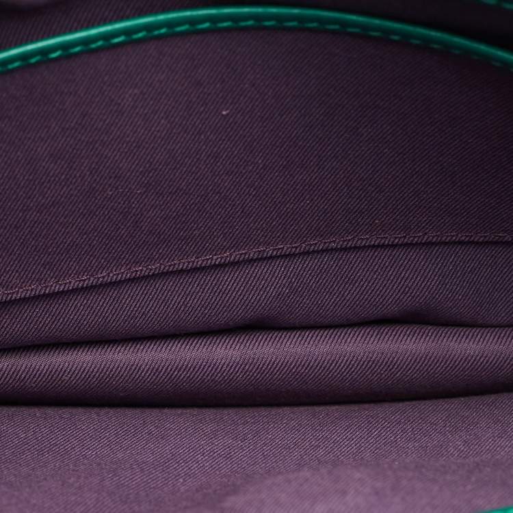 Pre Owned Bvlgari Green Leather Medium Serpenti Forever Shoulder Bag