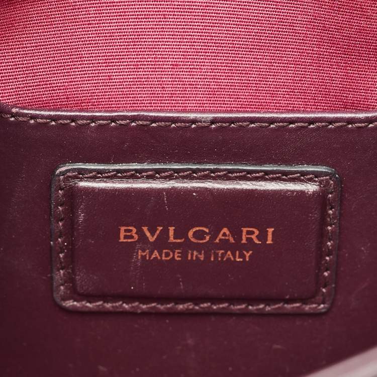 Pre Owned Bvlgari Plum Leather Small Serpenti Forever Shoulder Bag