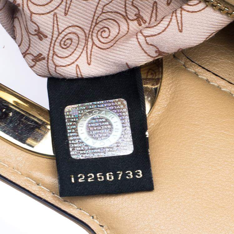 Pre Owned Bvlgari Beige Canvas and Leather Isabella Rossellini Shoulder Bag
