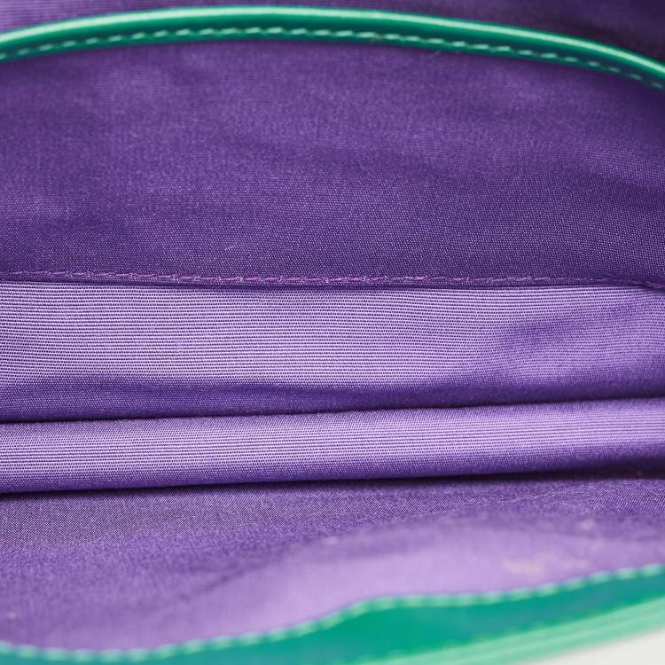 Pre Owned Bvlgari Green Leather Medium Serpenti Forever Shoulder Bag