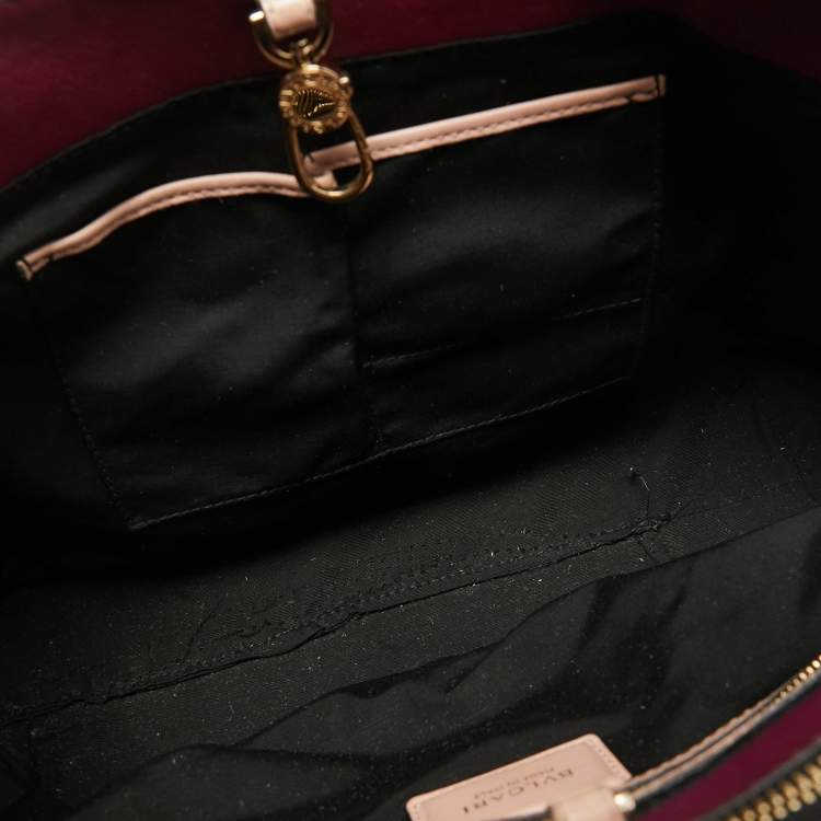 Pre Owned Bvlgari Tri Color Leather and Kurung Serpenti Scaglie Tote