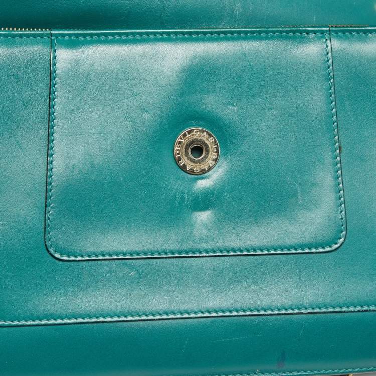 Pre Owned Bvlgari Green Leather Medium Serpenti Forever Shoulder Bag