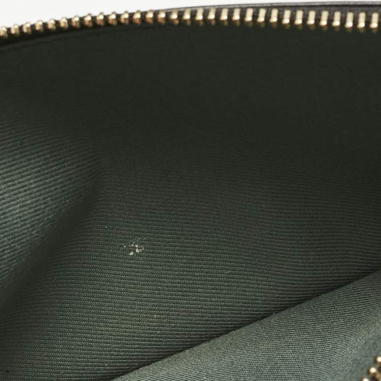 Pre Owned Bvlgari Black Leather Serpenti Forever Bifold Long Wallet